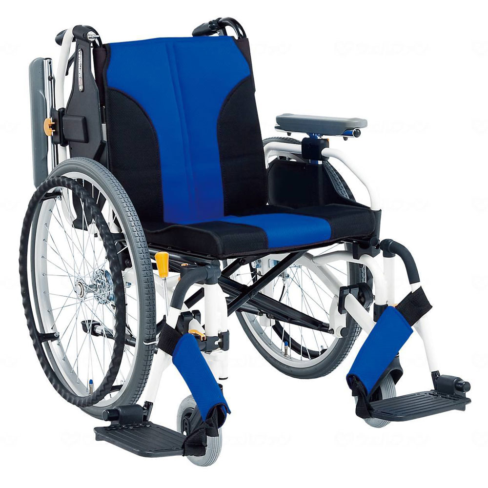 自走用車椅子 MY－1 背折れ式・介助ブレーキ・肘跳ね上げ・ひじ掛け