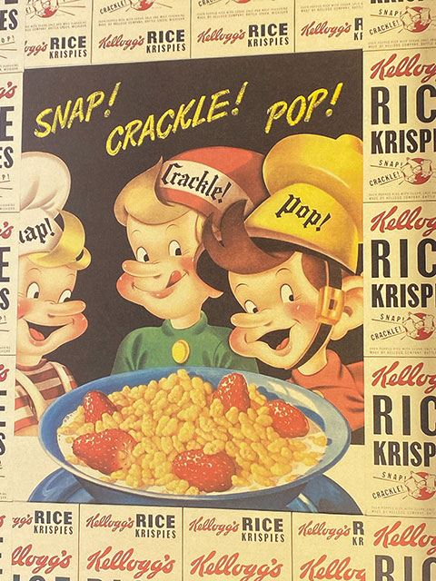 ポスターフレーム （ケロッグ/ライスクリスピー/レトロ） ポスター