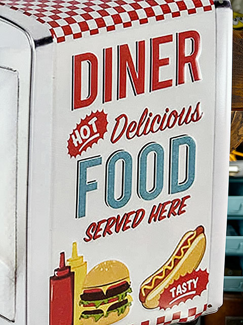 アメリカンダイナー ナプキンディスペンサー エンボス ティンサイン