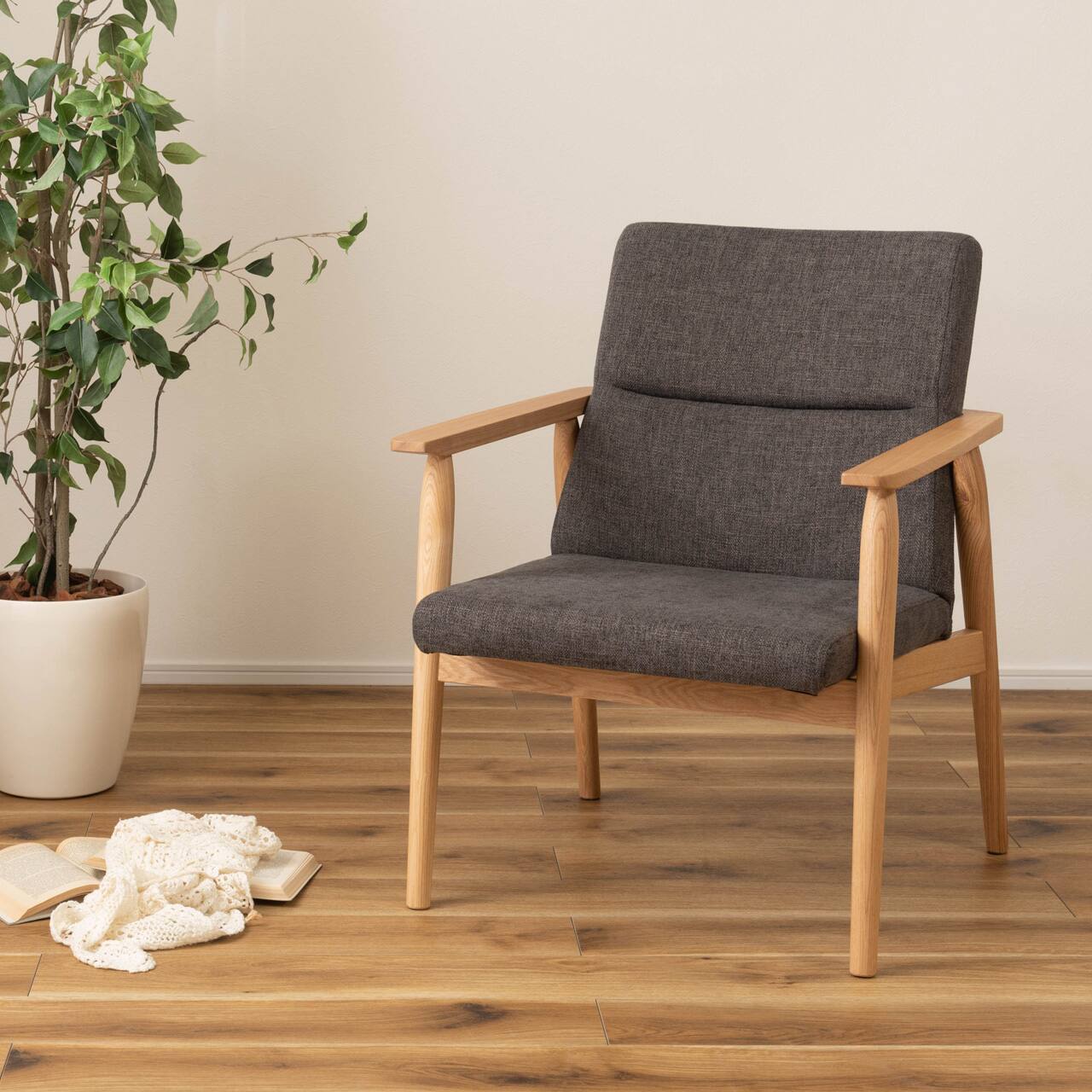 1人掛け】北欧風 天然木 ダイニングチェア / リズ｜ベッド・マットレス