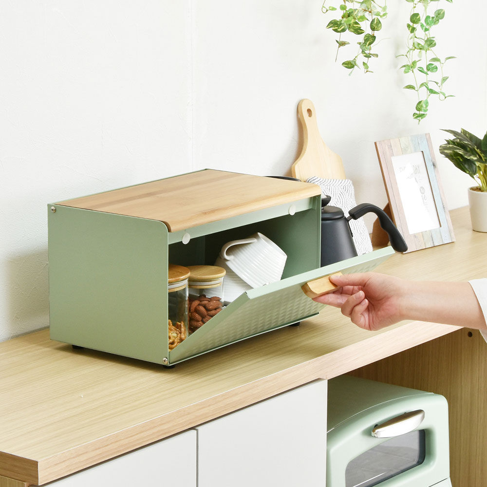 ブレッドケース / ホワイト ブラック ライトグリーン【Bread Case