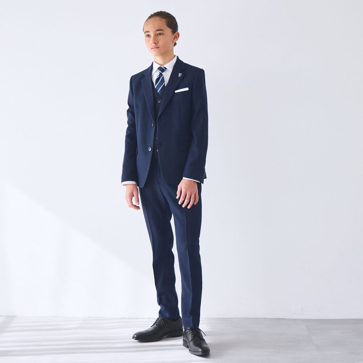 グレンチェックスリーピーススーツセット 7点セット 150 160 170cm