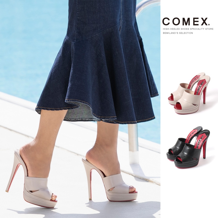 コメックス ミュール ハイヒール オープントゥ ピンヒール COMEX 日本