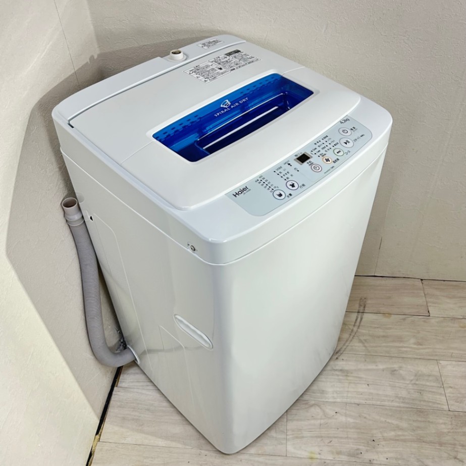 中古 4.2kg 全自動洗濯機 風乾燥機能 コンパクトサイズ ハイアール JW