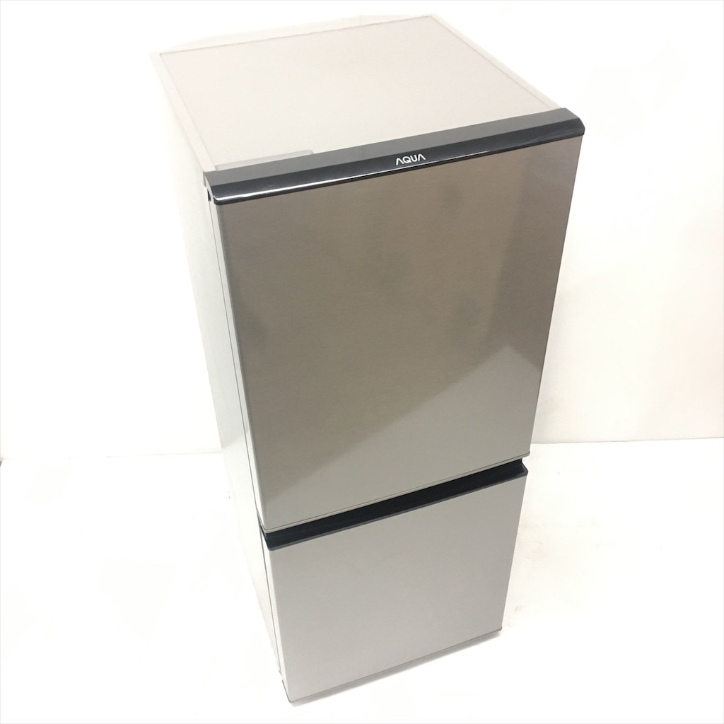 中古 高年式 126L スタイリッシュ 2ドア冷蔵庫 アクア AQR-J13J-S 2020