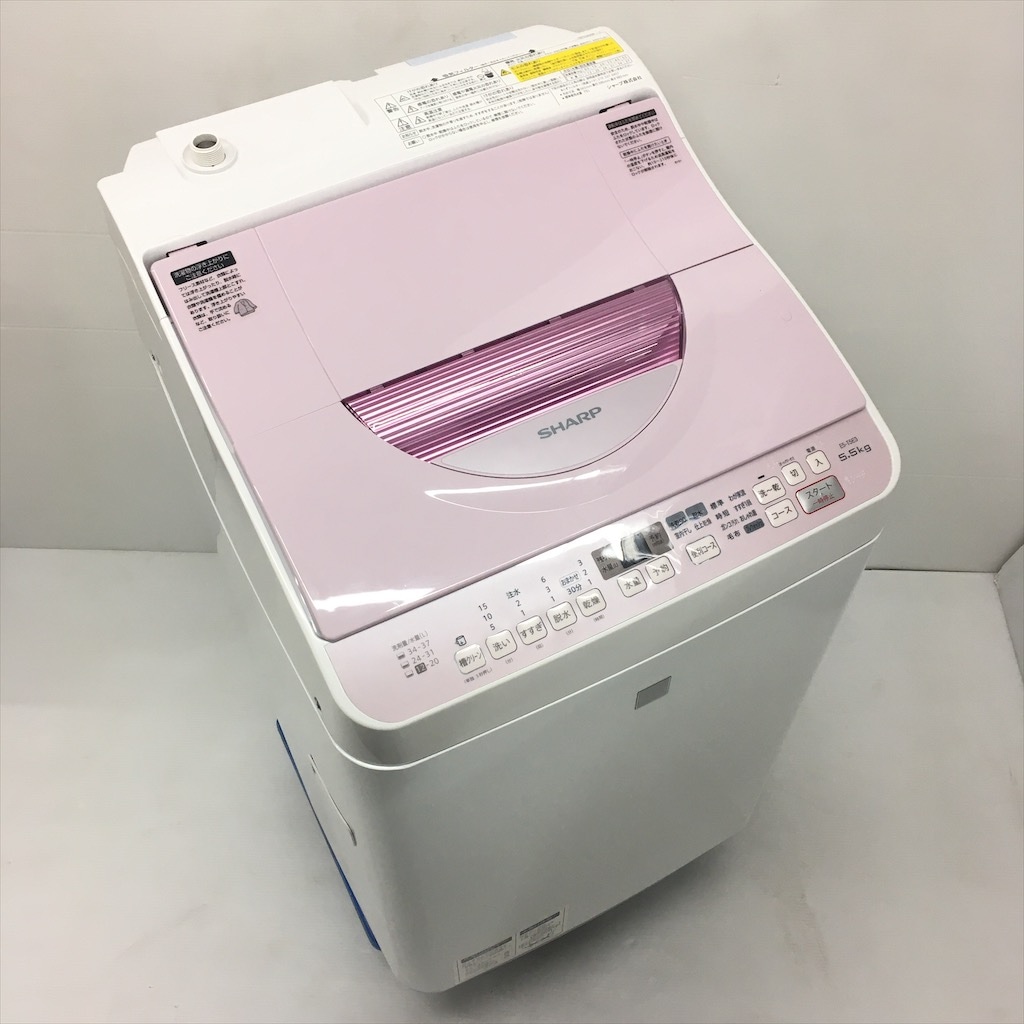 中古 美品 洗濯5.5kg 乾燥3.0kg 全自動洗濯乾燥機 シャープ ES-T5E3-KP