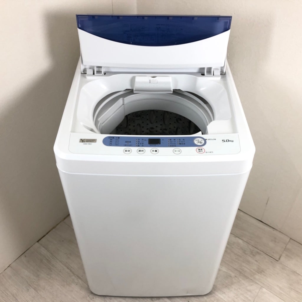 中古 高年式 5.0kg 全自動洗濯機 YWM-T50G1 ヤマダ電機 ブルー 2020年