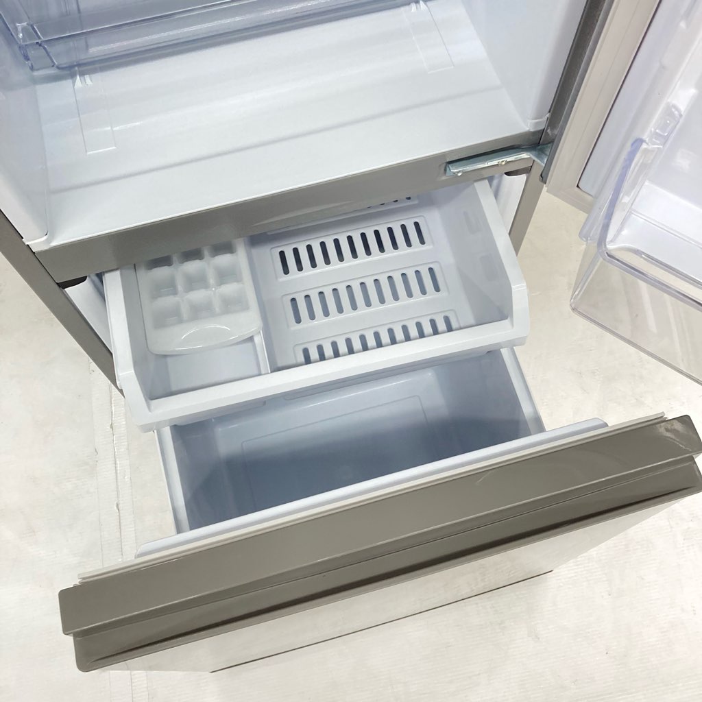 中古 126L スタイリッシュ 2ドア冷蔵庫 アクア 2022年製 自動霜取り