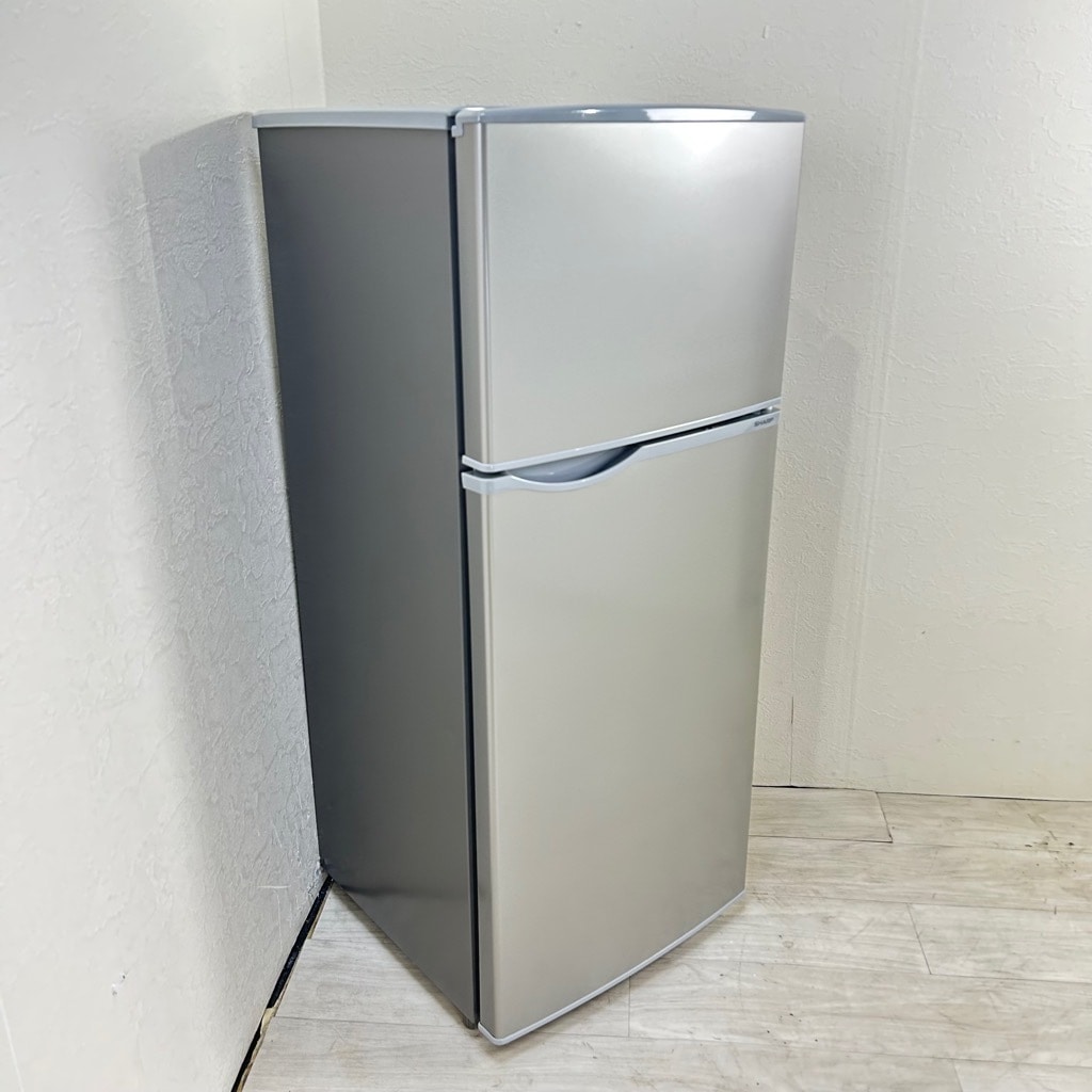 中古 128L 2ドア冷蔵庫 シャープ SJ-H13E-S 2021年製 シルバー