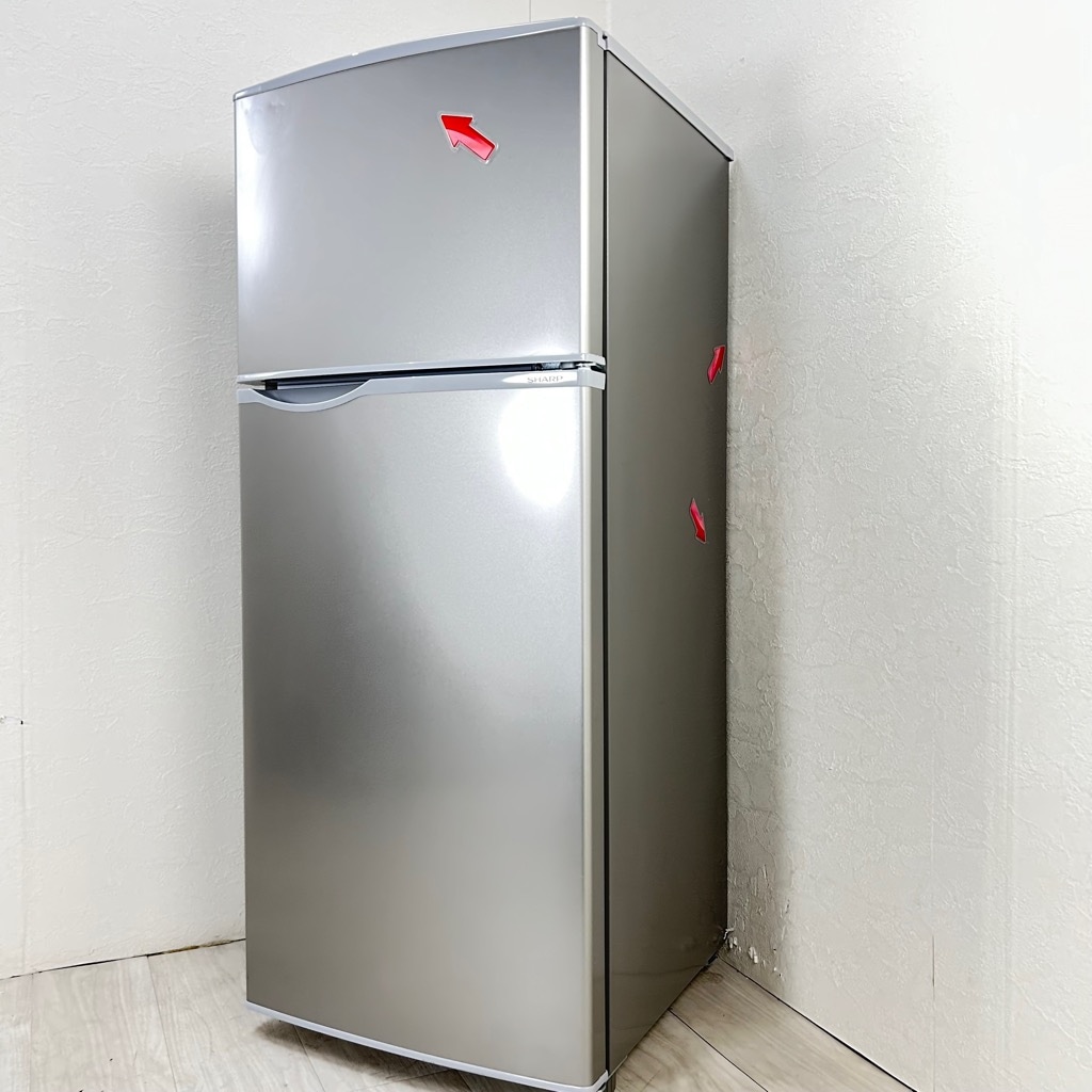 中古 128L 2ドア冷蔵庫 シャープ SJ-H13E-S 2019年製 シルバー