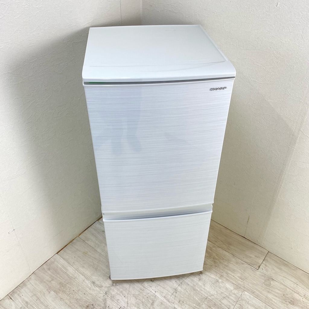 中古 137L つけかえどっちもドア 2ドア冷蔵庫 シャープ SJ-D14F-W 2020