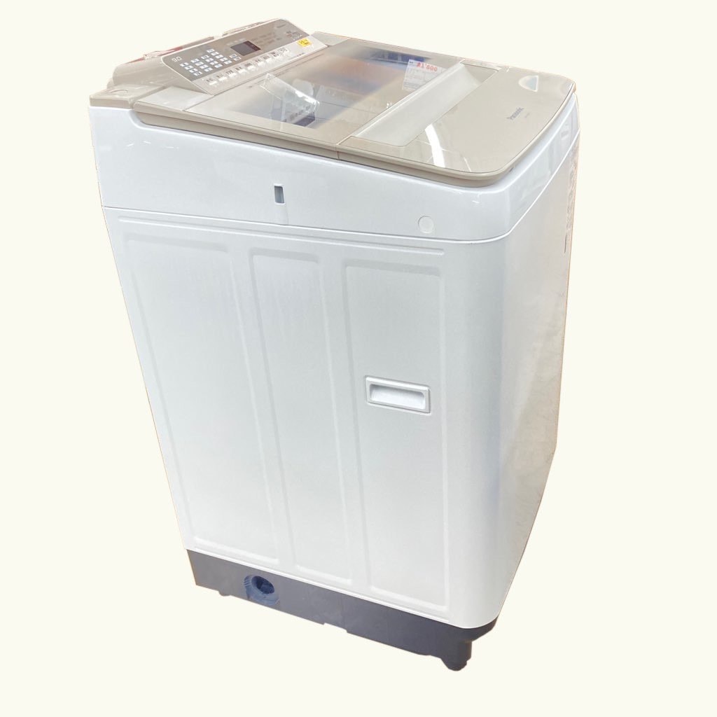 中古 9.0kg 全自動洗濯機 パナソニック NA-FA90H6 2018年製 まとめ洗い