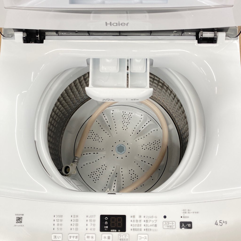 中古高年式 ハイアール 4.5kg 全自動洗濯機 簡易乾燥機能付き JW-U45EA