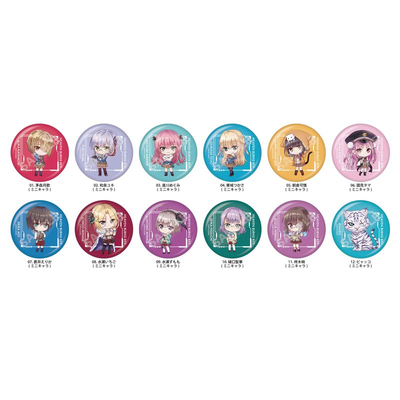 ヘブンバーンズレッド』メタリック缶バッジ 全12種 A コンプリートBOX