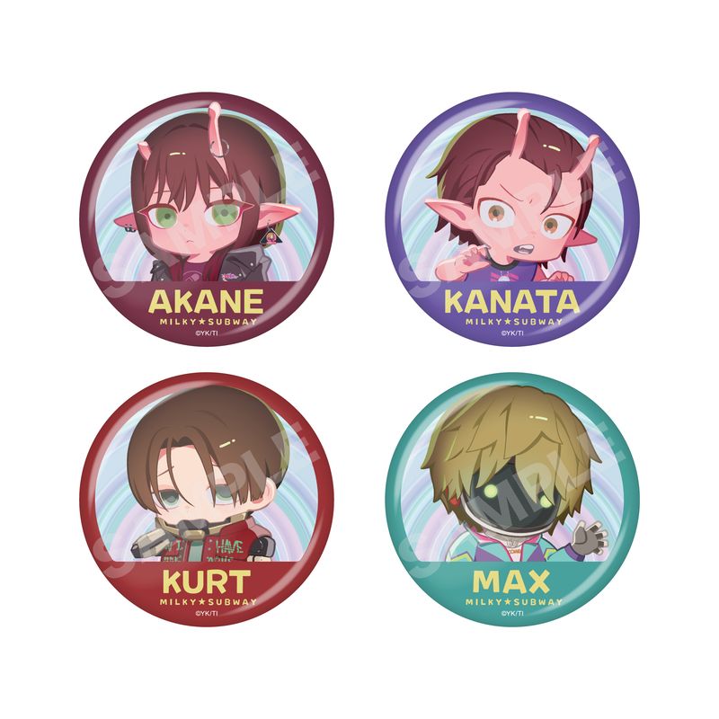 銀河特急 ミルキー☆サブウェイ』缶バッジ 全7種 コンプリートBOX