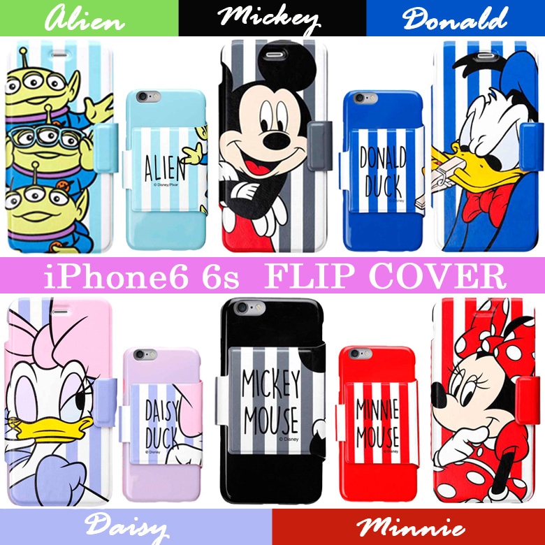 iPhone6S/6用ディズニーフリップカバースマート ミッキーマウスPG