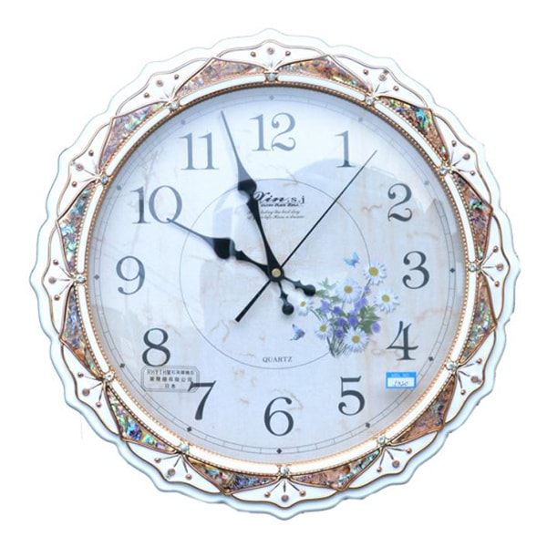 キラキラとゴージャスな壁掛け時計：5320wh 送料無料 姫系 無音