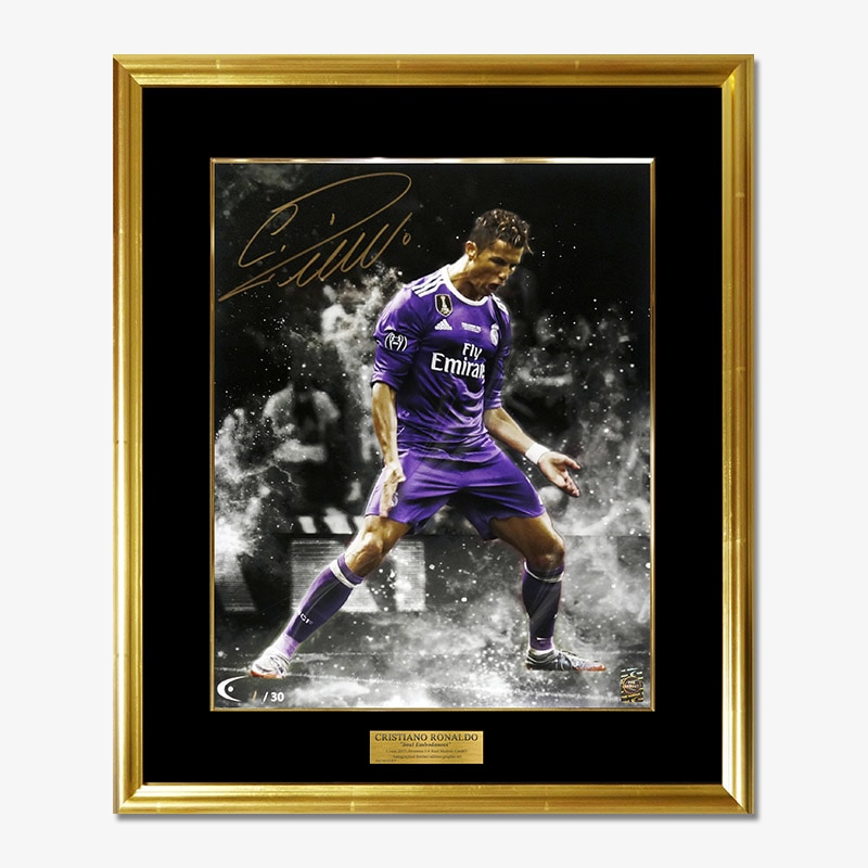 世界限定30枚] ロナウド直筆サイン入りグラフィックアート 