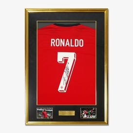 ロナウド直筆サイン入りマンチェスターU22/23ホームユニフォーム特製