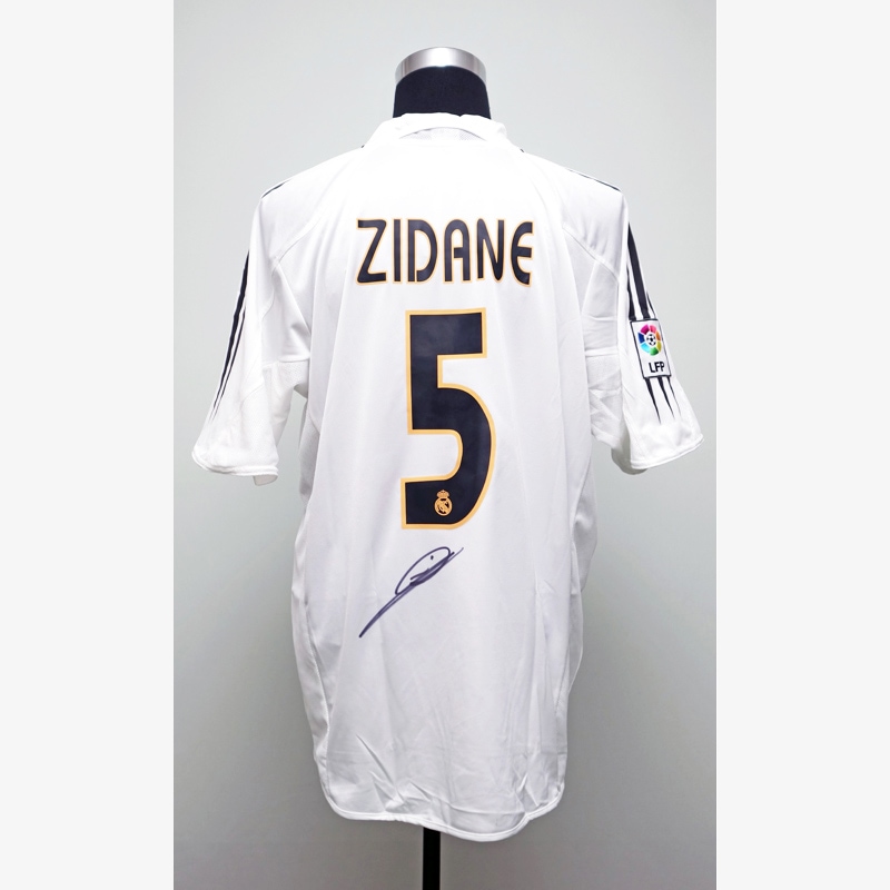 ジダン直筆サイン入りレアルマドリード04/05ホームユニフォーム | THE