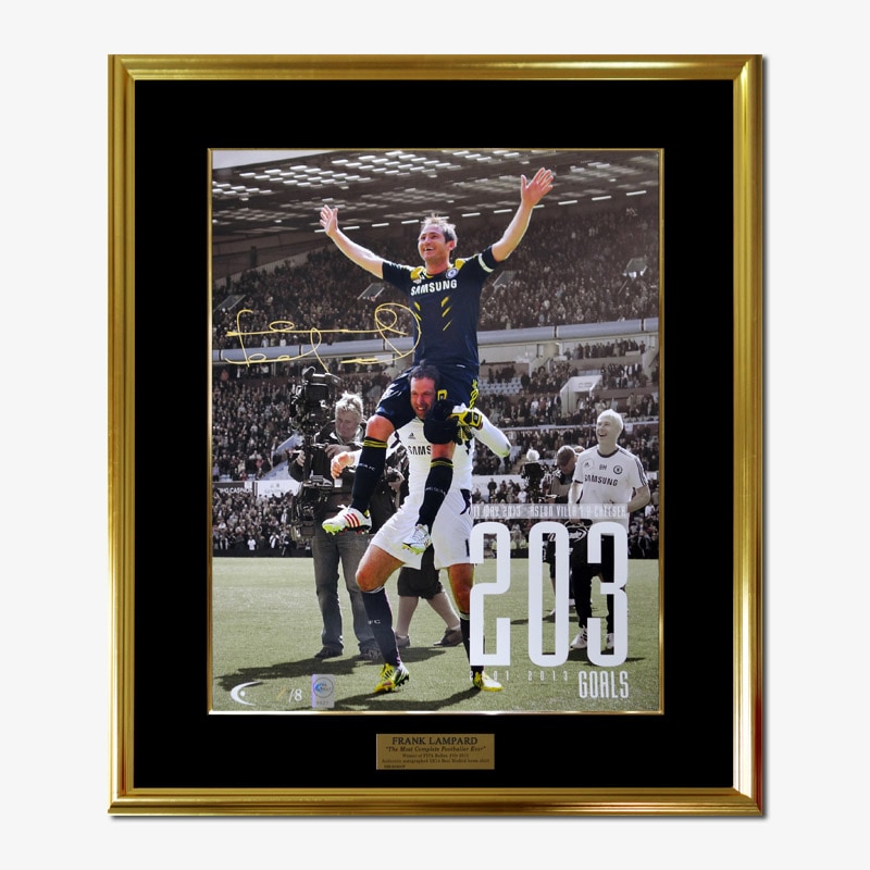 世界限定8枚] フランク・ランパード直筆サイン入り203ゴール達成記念