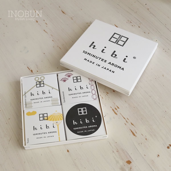hibi ヒビ 10MINUTES AROMA 和の香り 3種ギフトボックス ペーパー