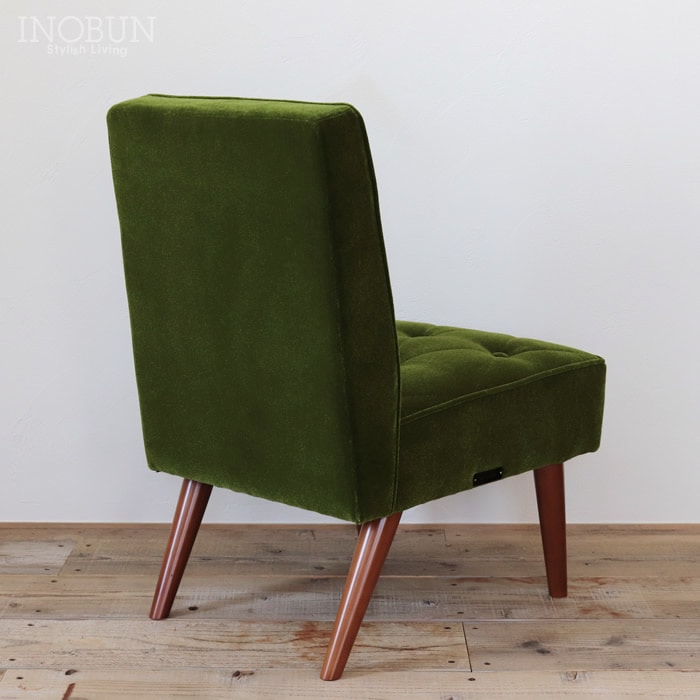 カリモク60 カフェチェア モケットグリーン ウォールナット 【店舗取扱有】