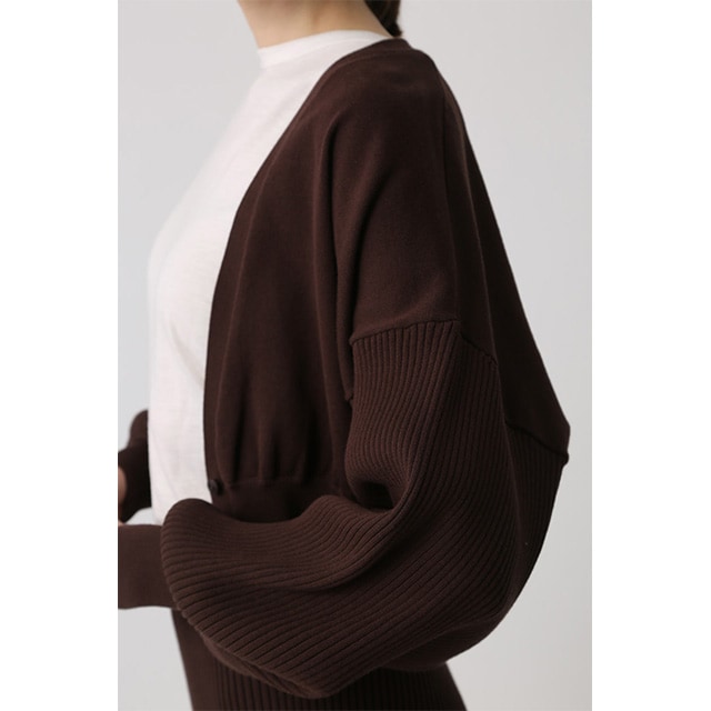 RIM.ARK / リムアーク ボリュームスリーブニットカーディガン｜アース