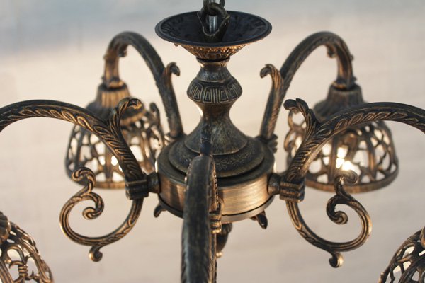 アンティーク調アイアンシャンデリア 5灯(φ460×H240mm) | EL JEWEL