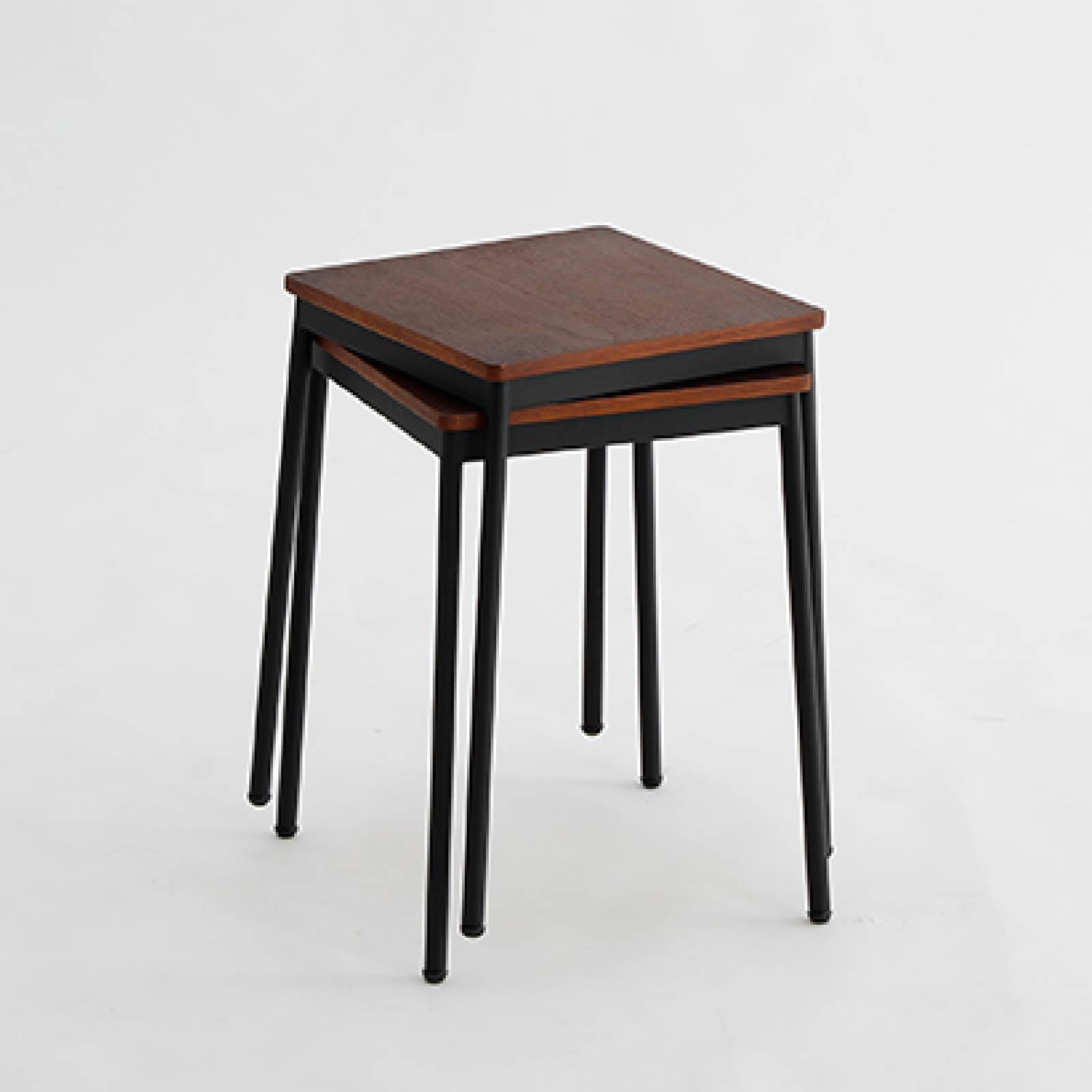 2脚セット】［幅31］スタッキング スツール ダイニングチェア アイアン