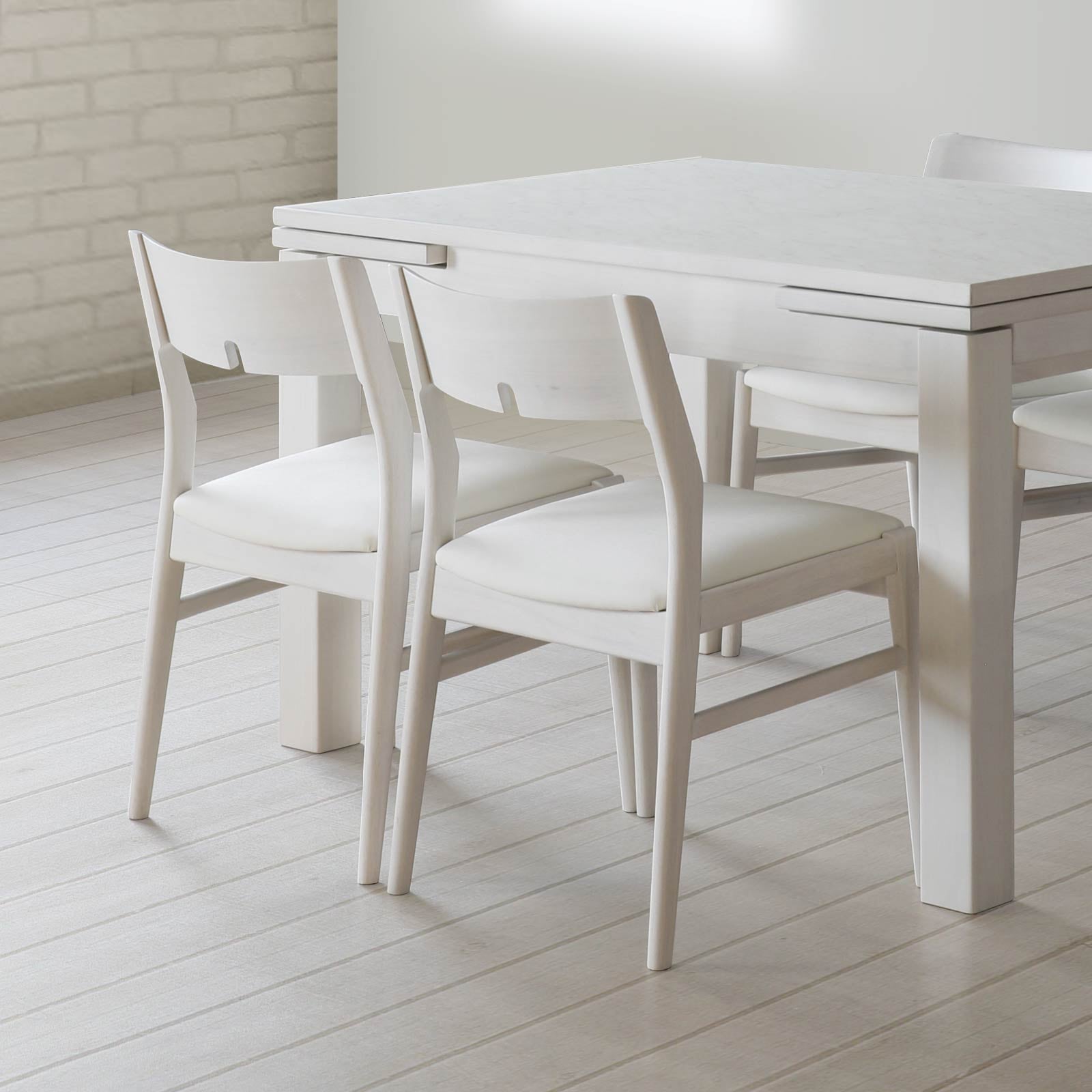 2脚セット】［幅49/座面高44］ダイニングチェア PVCレザー タモ