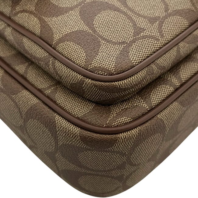 コーチ ショルダーバッグ ブラウン シグネチャー CR131 美品 PVC