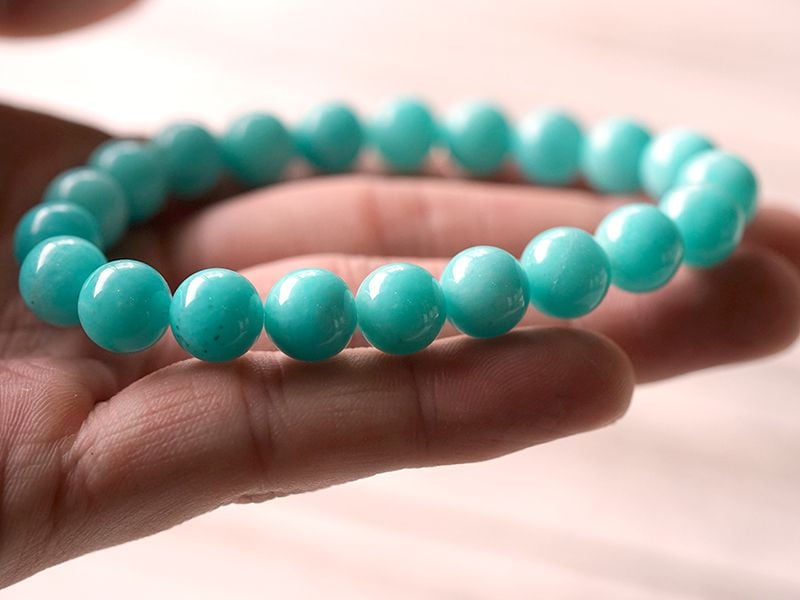 アマゾナイト ブレスレット 10mm玉 No.7｜最高級パワーストーン販売の