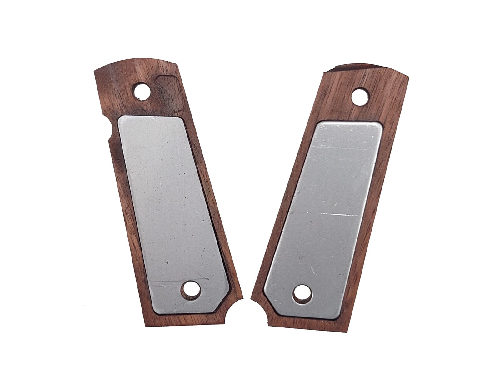 MULE 各社M1911ガバメント用 ウエイト入り木製グリップ ウォルナット