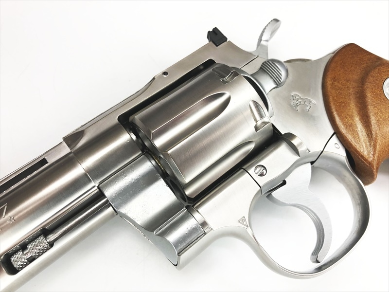 コクサイ コルトパイソン357マグナム4インチ シルバー ガスリボルバー