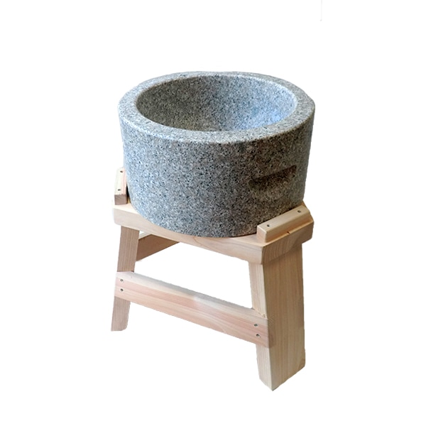 石臼と杵3本セット1升用｜レンタルの餅つき道具