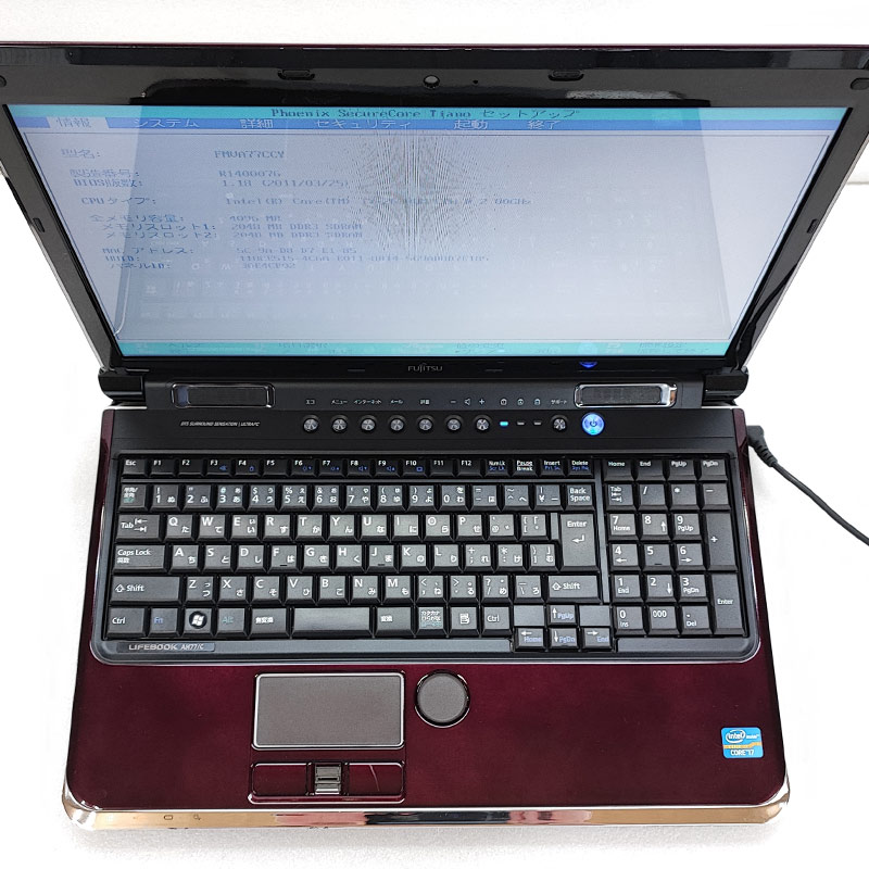 ジャンク品 富士通 FMV LIFEBOOK AH77/C FMVA77CCY ジャンクPC