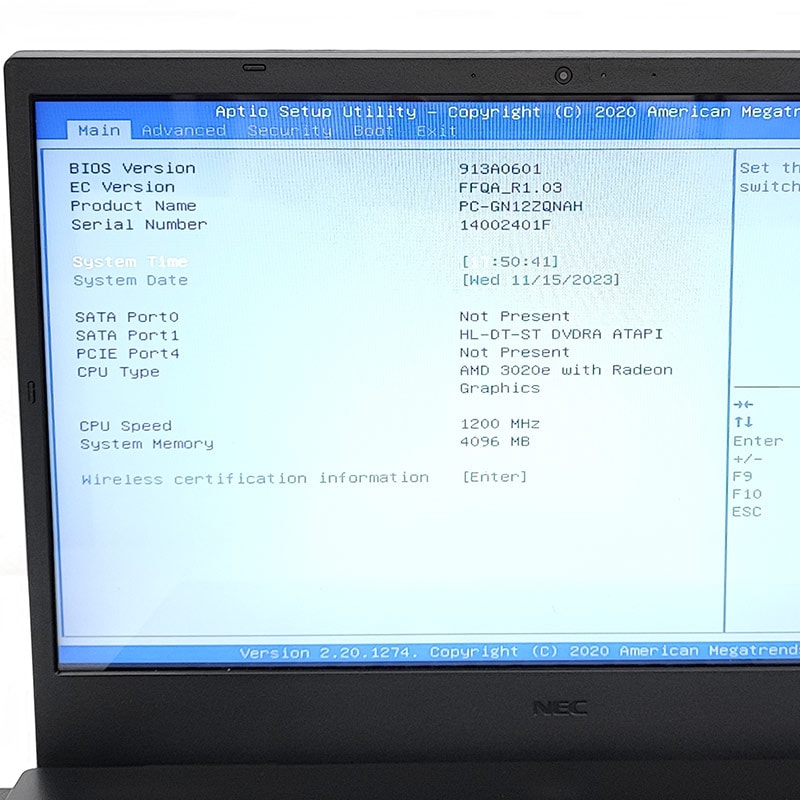 ジャンク品 NEC LaVie PC-GN12ZQNAH ジャンクPC ジャンクパソコン 保証