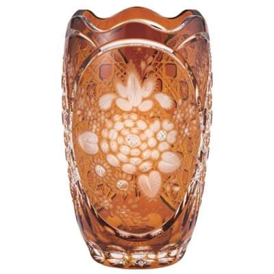 マイセンクリスタル 色被せ花瓶「ミスティックフラワー」 F2/26AB