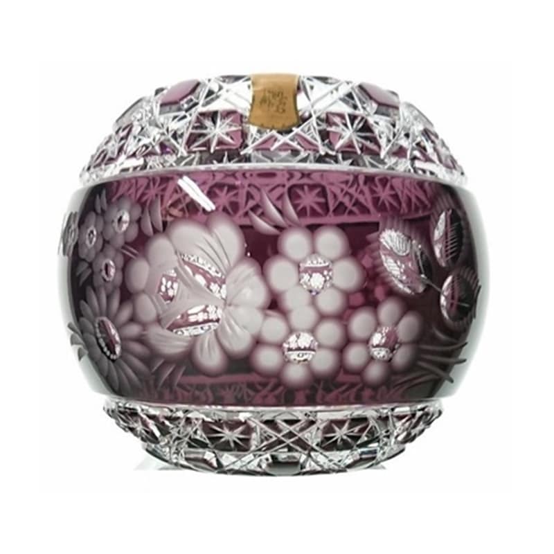 マイセンクリスタル マイセンフラワー 色被せ花瓶 リラ MFW/140/13L