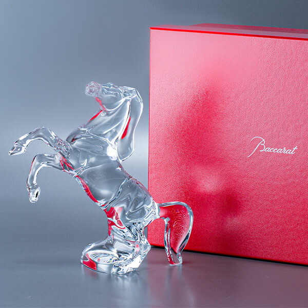 バカラ Baccarat フィギュア 置物 いななく馬 オブジェ 2102328 クリア