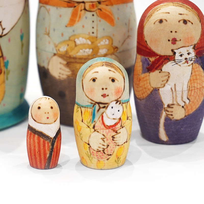 ロシア オリガ・ロバノワ作 マトリョーシカ（5P） MAT-145