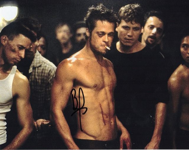 ブラッド・ピット直筆サイン入り写真□ファイト・クラブ○UACCRD永久保証