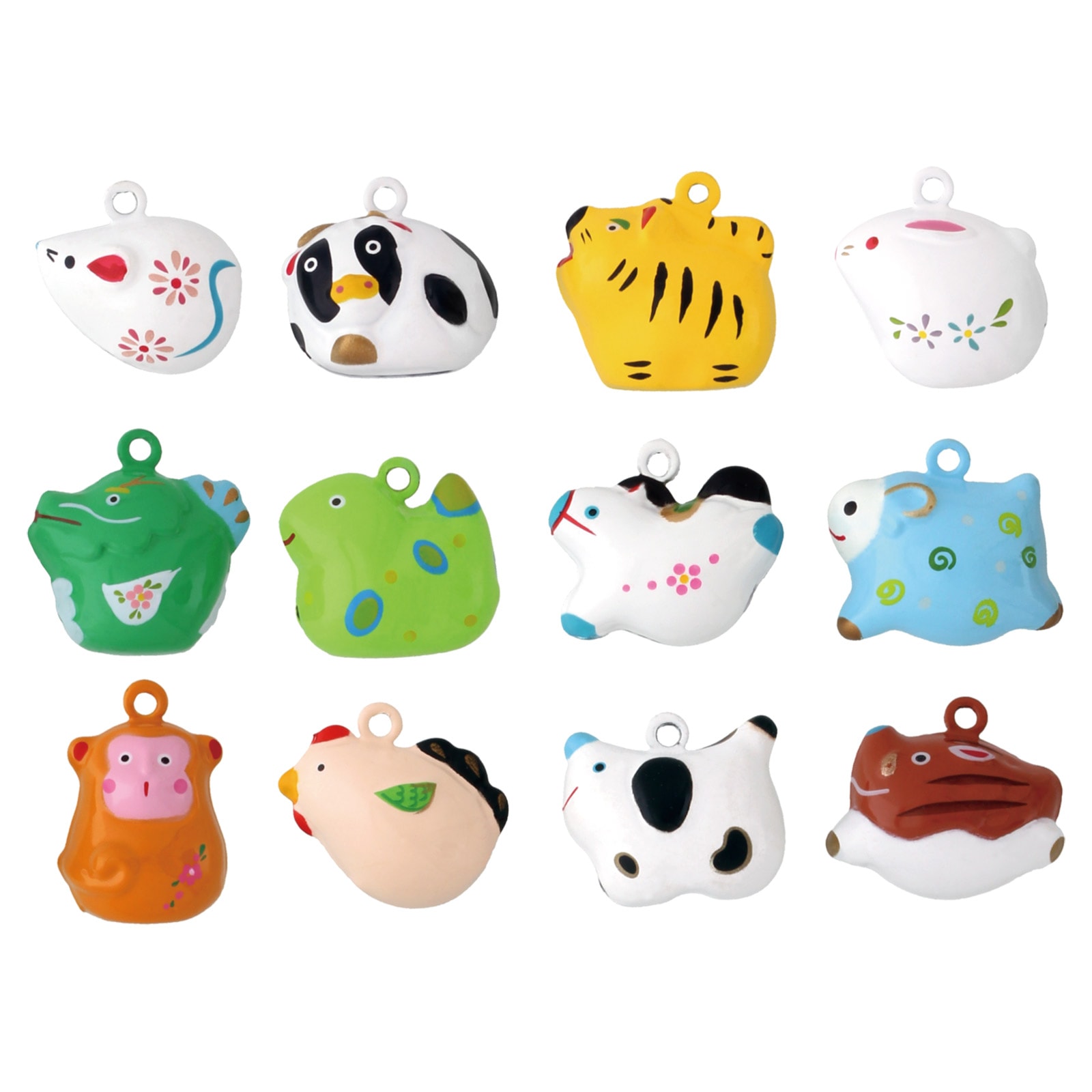 干支鈴 全身タイプ アソートパック 全12種×1個セット｜パーツ材料の