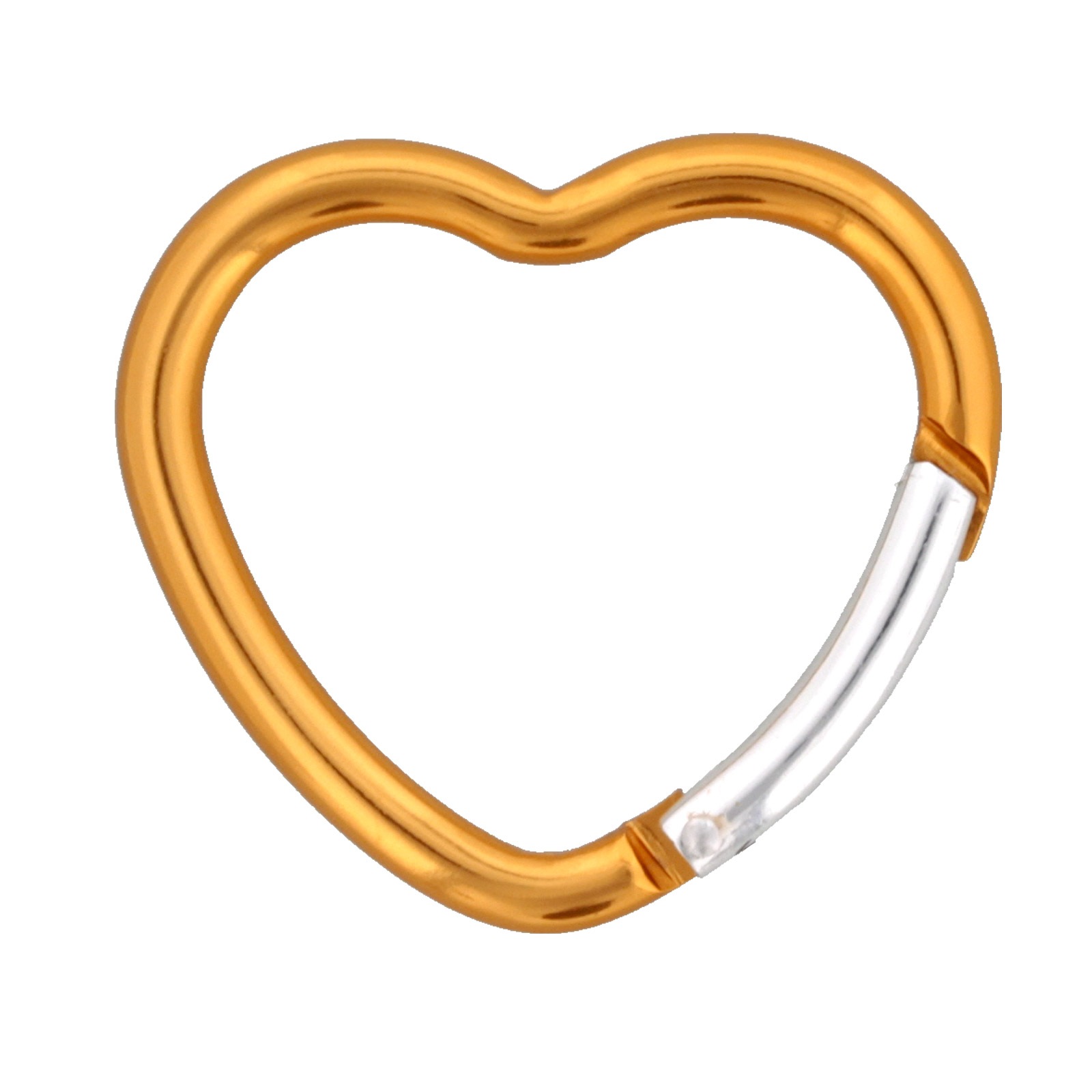 カラビナ ハート型 4×40H キーホルダー アルミニウム キャンプ 釣