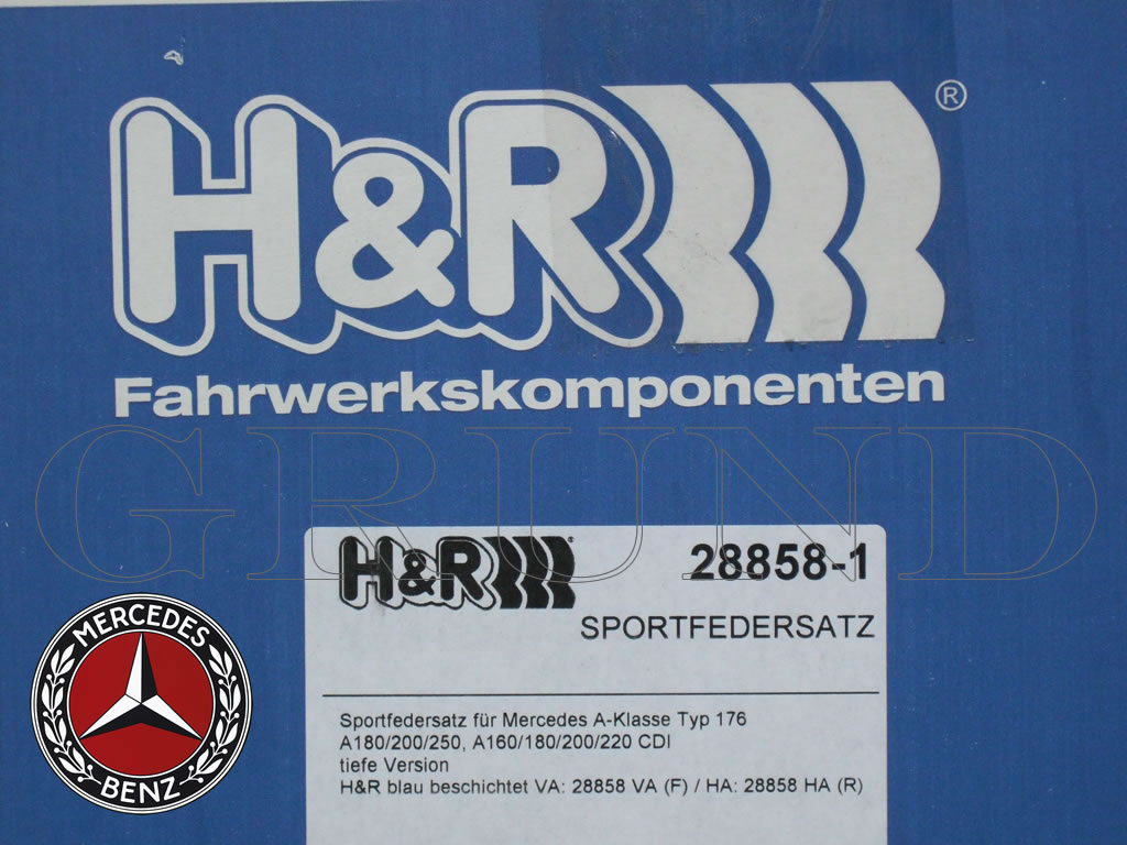 H&R ダウンサス 28858-1【H&R Sport Springs】スポーツスプリング