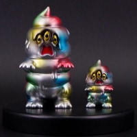 ソフビ/ART JUNKIE アートジャンキー/ちびクマラ/シルバー｜墓場の画廊