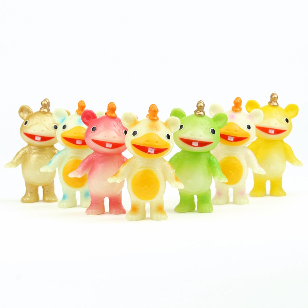 ソフビ】【ブルマァク】7色ちびブースカ蓄光版/快獣ブースカ/BULLMARK