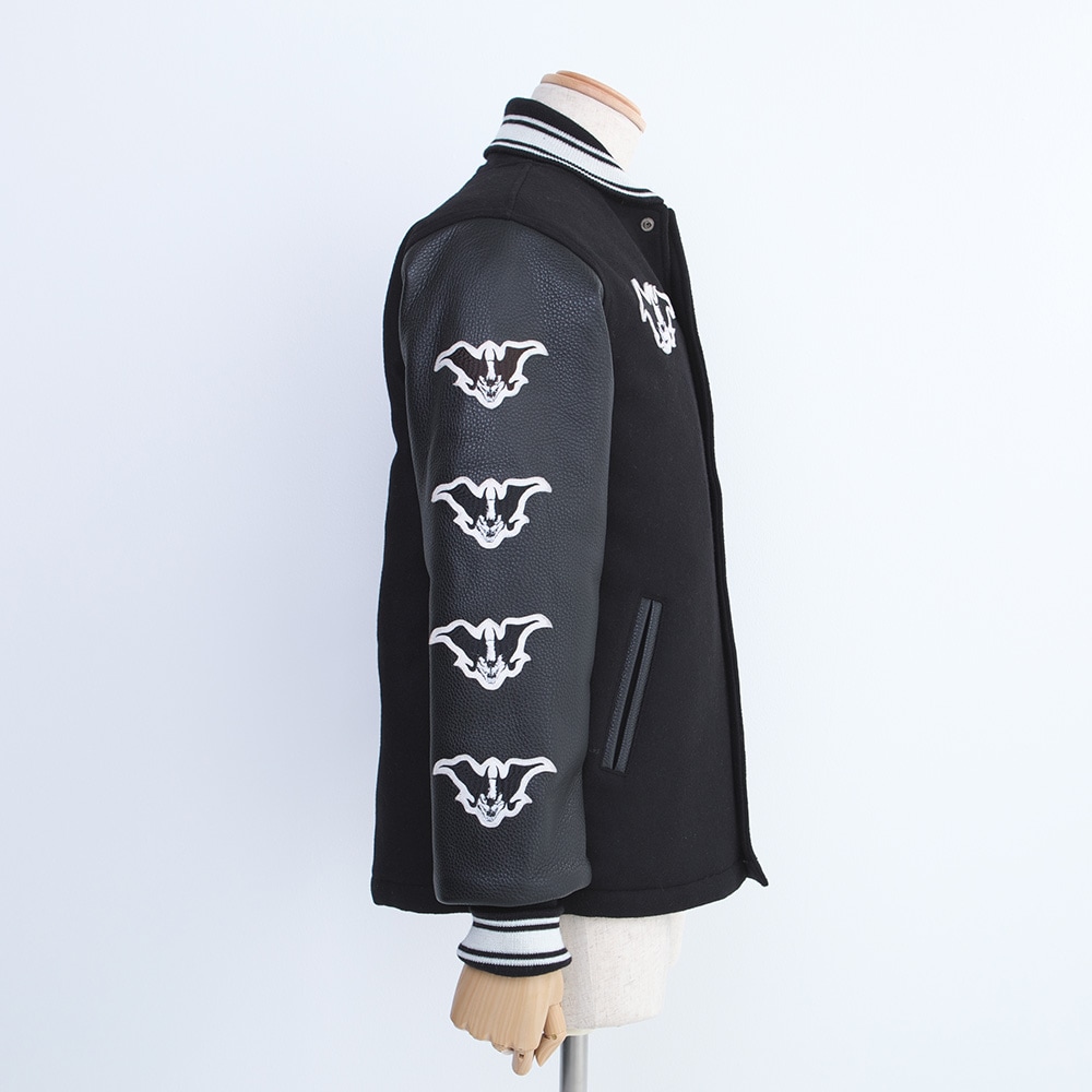 デビルマン/スタジアムジャンパー限定版/不動明 刺繍 袖部分革仕様