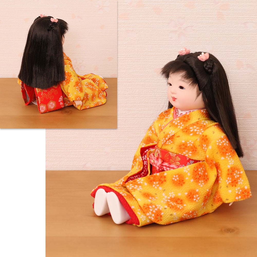 市松人形 齊藤公司作 5号 n23kt5-c2 横幅18cm